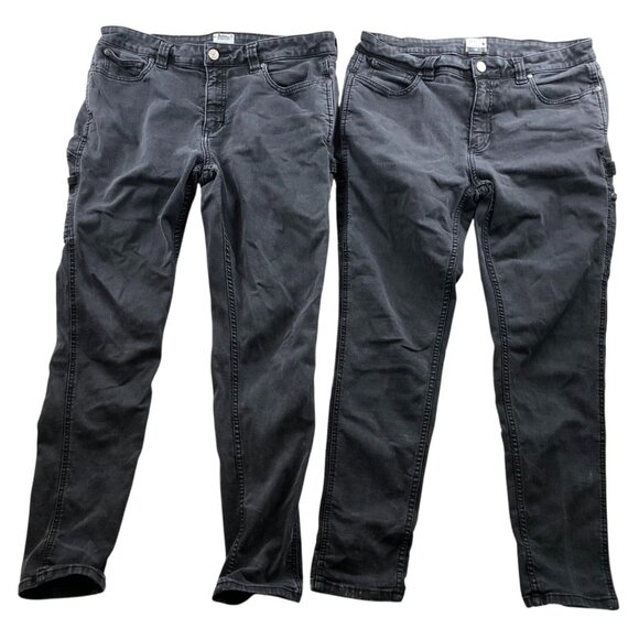 Ridgecut Womens Cargo Jeans Size 16 Utility Workwear Skinny Jeg Gray Denim - Picture 1 of 15